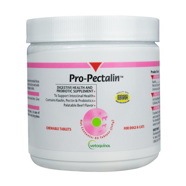 Pro-Pectalin Chewable Tablets for Dogs & Cats to Help Relieve Occasional or Situational Diarrhea