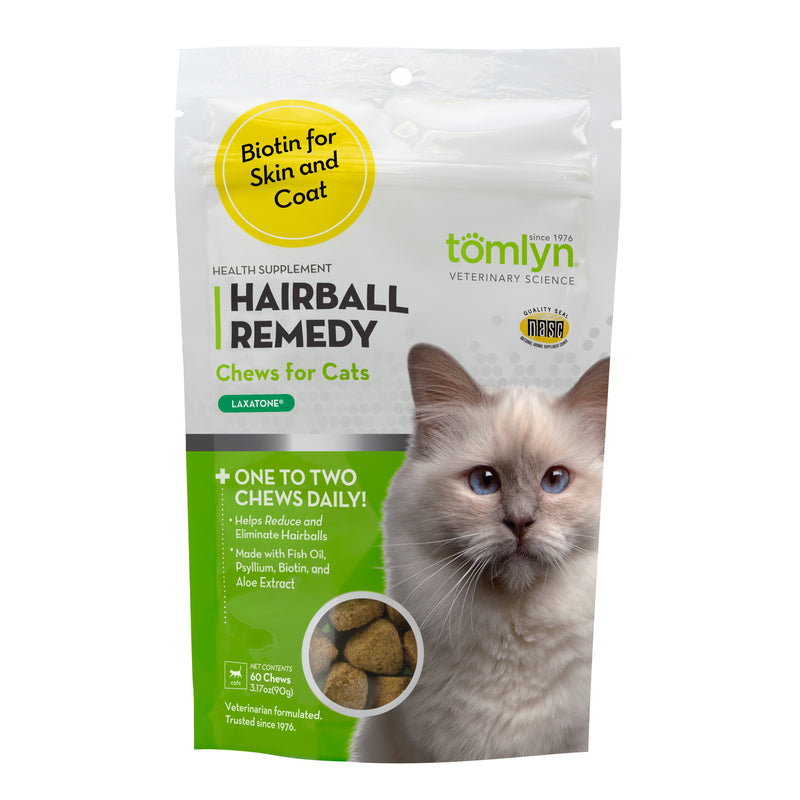 Tomlyn Laxatone® Hairball Remedy Chicken-Flavored Chews for Cats, 60 count