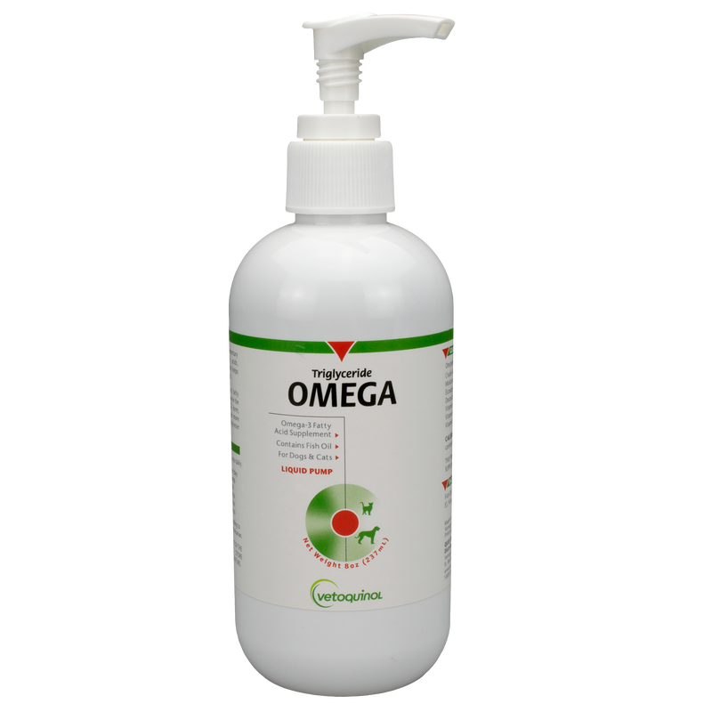 Vetoquinol Triglyceride Omega Liquid Pump for Dogs & Cats 8oz