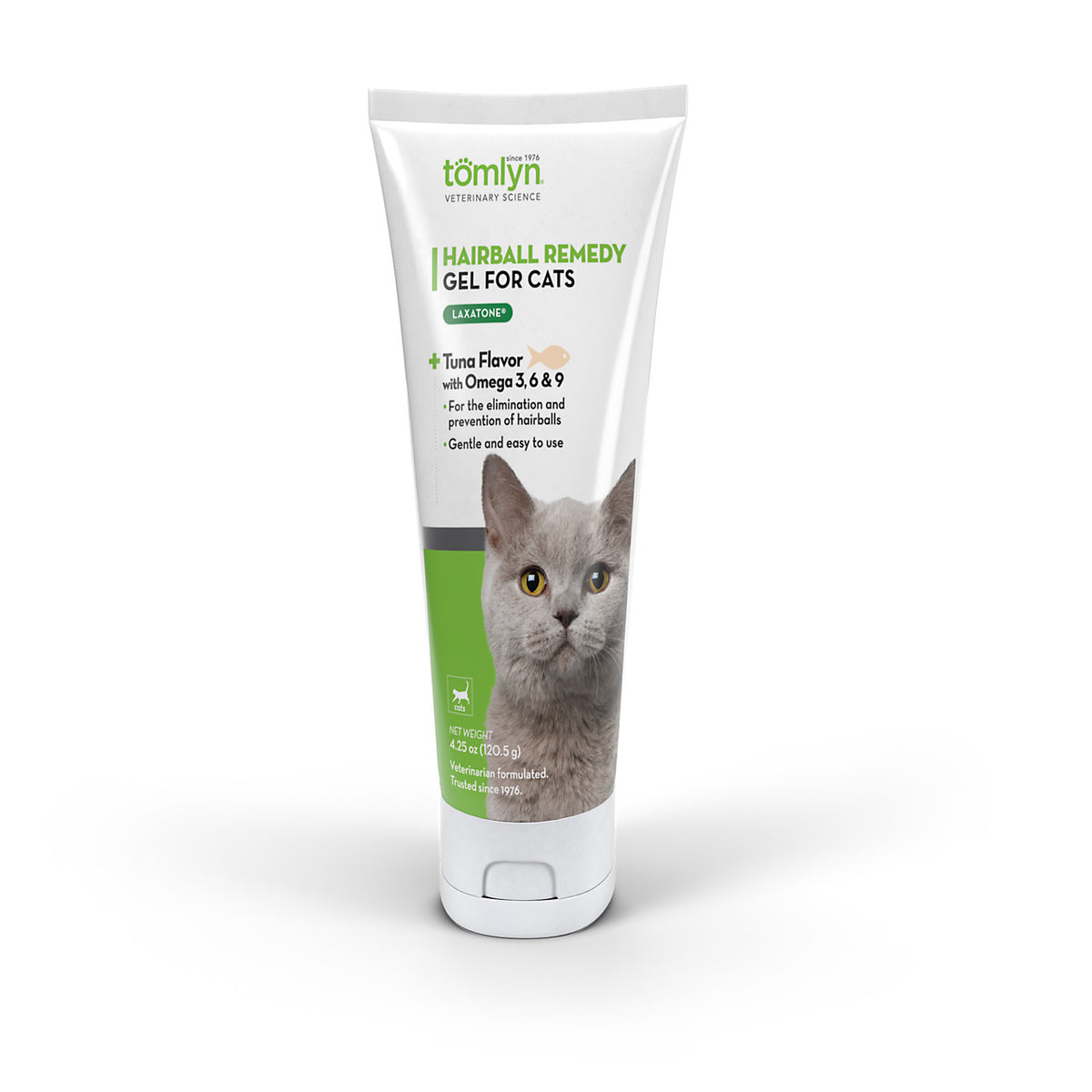 Tomlyn Laxatone® Hairball Remedy Tuna-Flavored Gel for Cats, 4.25 oz. Front