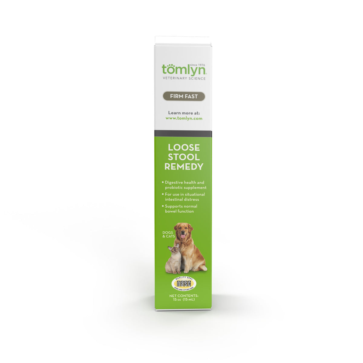 Box of Tomlyn Firm Fast Loose Stool Remedy Chicken-Flavored Gel for Dogs and Cats