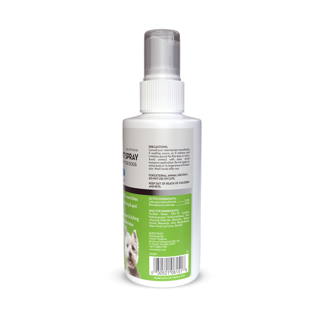 Right of Tomlyn Allercaine™ Hot Spot Spray for Dogs, 4 oz.